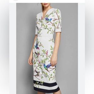 Ted Baker Evrely Bodycon Dress in Highgrove Print - Size 1 (US Size 4-6)